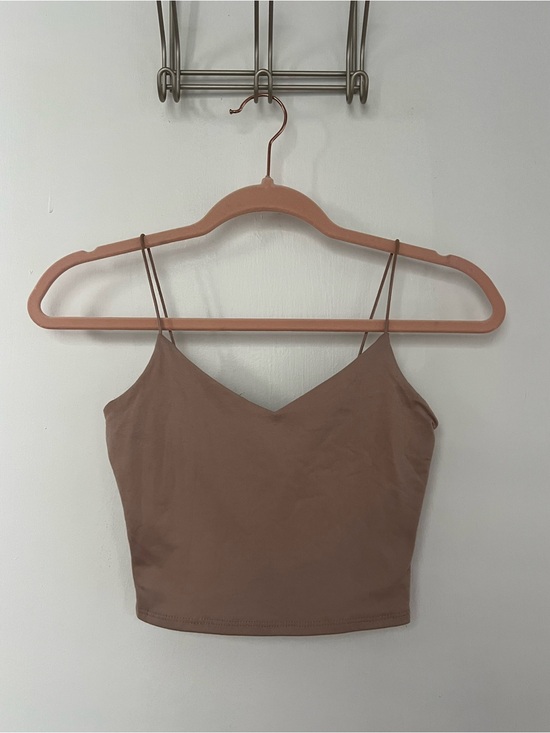 Windsor Tops - Windsor Brown V-Neck Spaghetti Strap Crop Cami